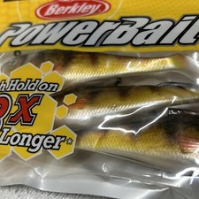 Berkley Power Bait 4" Pre-Rigged 7/16 Oz Swim Shad HD Yellow Perch Free Shipping