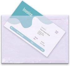 6''X9'' Clear Packing List Envelopes, Top Loading Shipping Label Envelopes Pouch