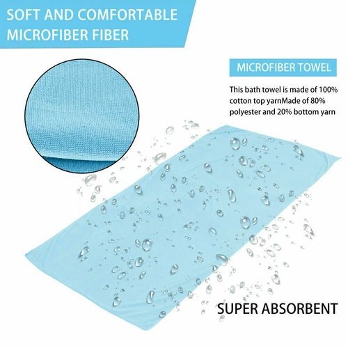 Extra Large Microfibre Lightweight Beach Towel Quick Dry Travel Towel Bath Sheet - Picture 7 of 14