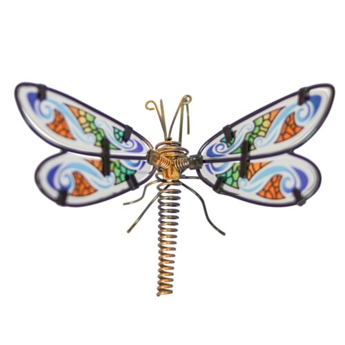 Libelle Pflanze Topfaufhänger Glasflügel Federschwanz hängen Gartenornament Kunst - Bild 2 von 2