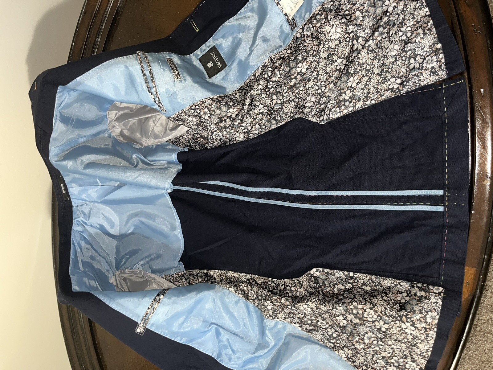 Men NAVYBOOT Elbow patch Hand stitched Blazer 38R - image 12