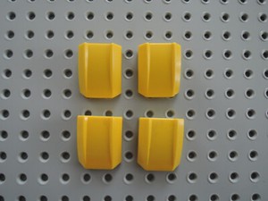 LEGO 4 x Cockpit Schrägstein Motorhaube Bogen 30602 gelb  2x2 gewölbt