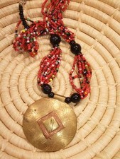 African Tuareg Pendant Necklace Africa ethnic tribal jntb31
