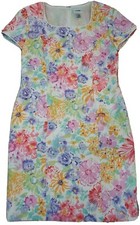 Liz Baker ~Woman Size 12~ Multicolor Floral Print Dress Fully Lined NWOT.