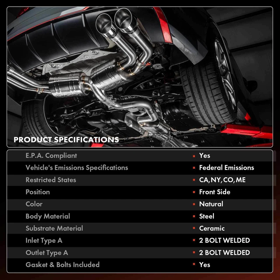 Convertidor catalítico delantero para Chevy Camaro 2016-2022 Cadillac ATS CTS L4 2,0 L Foto 3 de 4