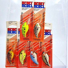 Vtg 1995 New Rebel 3/8oz Deep Wee R Crankbait Tough Colors 8-10 Ft #6 Hooks Pick