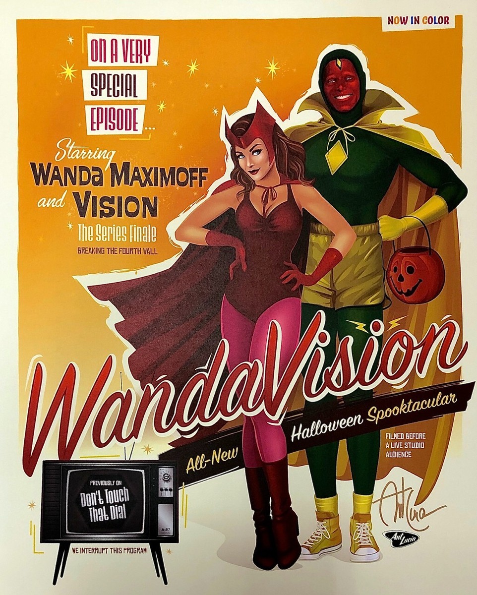Ant Lucia SIGNED Disney Disney+ Wandavision Art Print Scarlet Witch  Vision - Main Image