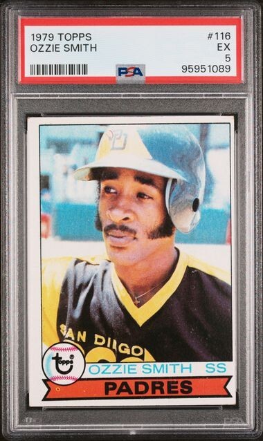 1979 Topps Baseball OZZIE SMITH #116 ROOKIE RC HOF PSA 5 San Diego Padres