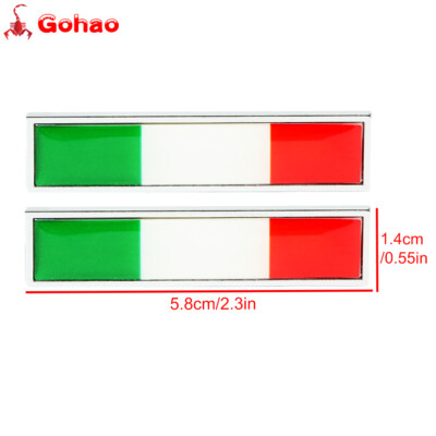 2x Aluminum Italy National Flag Emblem Badge – For Aprilia Racing Motorcycles