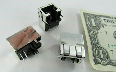 Lot 10 Amp Modular Connector Jacks 8p8c RJ45 Ethernet 90
