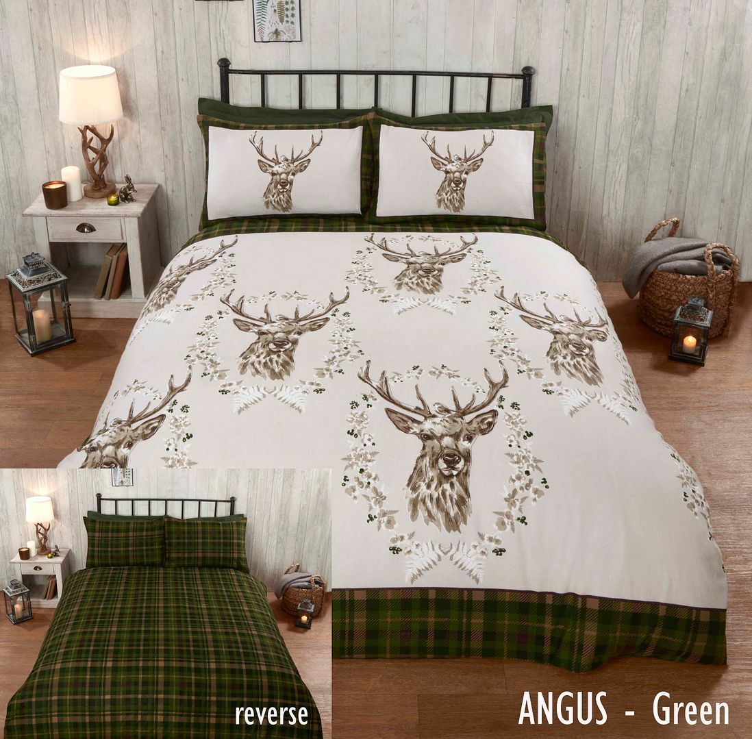 100 Brushed Cotton Flannelette Reversible Duvet Quilt Cover Bedding eBay