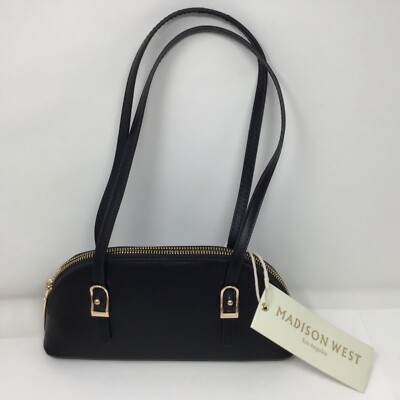 Black Small Shoulder Bag by Madison West L.A. 11'' x 5''