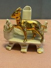 Antique miniature  Porcelain White with Gold Gilding Goat Spill Vase 6218 German — photo 8