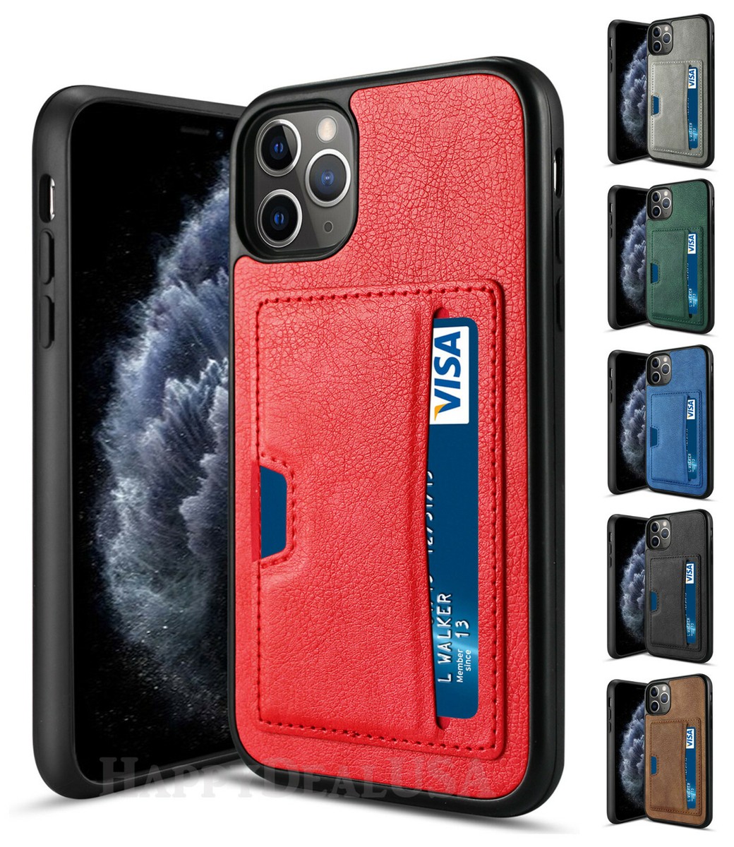 For Apple iPhone 11 Pro MAX Leather TPU Impact Slim Cover Case w
