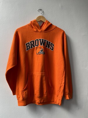 NFL Browns Orange Hoodie Football Sweatshirt Kapuzenpullover Medium