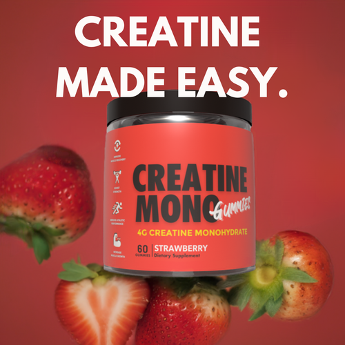 Pre Workout Gummies & Creatine Gummies Strawberry Twin Pack Stim Fat Burner - Picture 2 of 15
