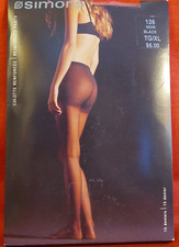 Vintage Pantyhose Simons Reinforced Panty Color Black Size XL BQUE2