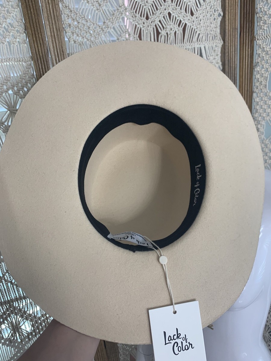 Chapeau Beige En Laine 100% - Lack Of Color Taille M (57cm) - Neuf Avec Étiquettes