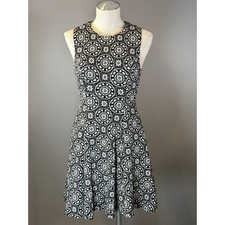 Zara Jacquard Dress in Black/White Size M