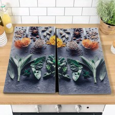 2 Pcs Universal Glass Stove Hob Cover Cutting Chopping Boards Worktop Protectors