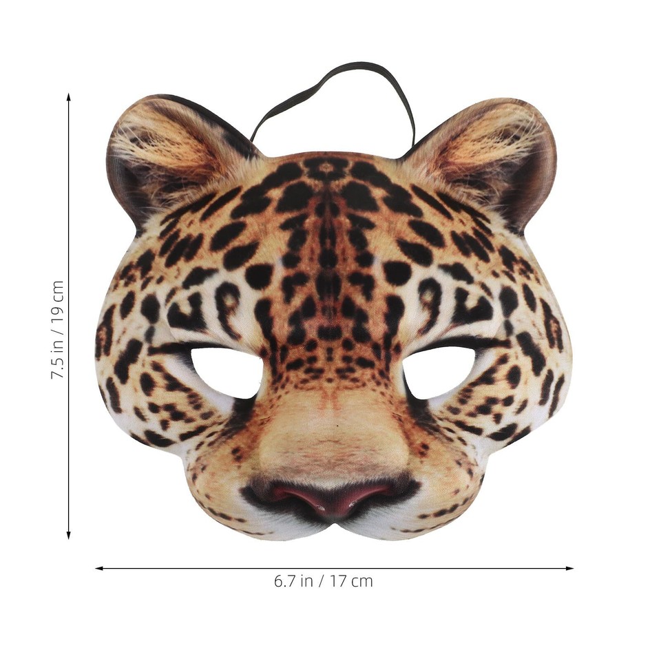 Half Face Masquerade Masks Animal Leopard Half Mardi Gras Kabuki Cat