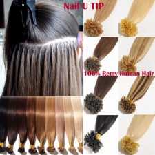 200S Fusion Keratin Pre Bonded Nail U Tip 7A Real Remy Human Hair Extensions US