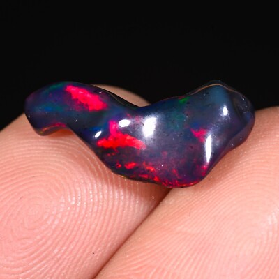Äthiopische Schwarz Opal Nuggets Welo Poliert Rau Natürlicher Edelstein 2.40 Cts