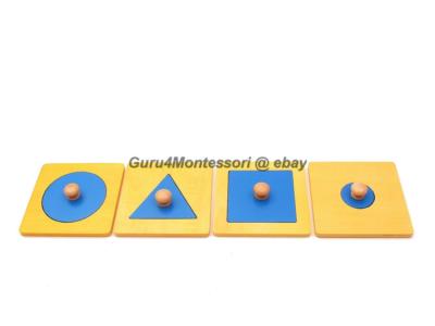 Montessori Infant Toddler Basic Shape Puzzles with Big Knob Set of