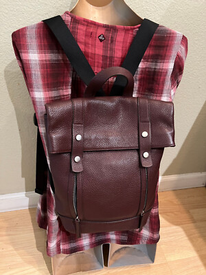 Treasure Bond Remy Dark Maroon Leather Backpack -10 display picture 2