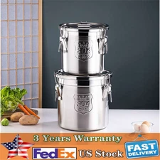 Food Storage Container Stainless Steel Airtight Canister Kitchen Storage Bucket
