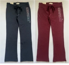 Aeropostale Aero 1987 Logo Women's Fit & Flare Sweat Pants Slim Fit XS S M L XL!