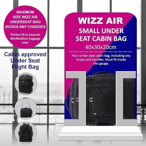 Cabin Bag 40x30x20 Wizz Air Max Carry On Hand Travel Flight Luggage Backpack - Picture 3 of 6