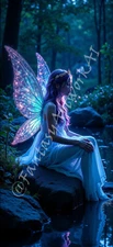 Digital Image Picture Phone Background AI Art, 6x Fairies