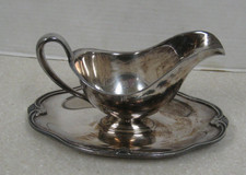 BATEAU À SAUCE VINTAGE ROGERS PLAQUE ARGENTÉE FAISCEAU DE LUNE