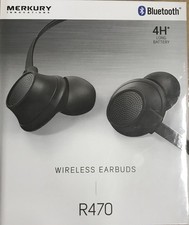 Merkury MI-E037B-101 4 Hour Long Battery Bluetooth Wireless Earbuds Blackout