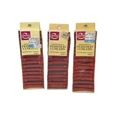 Goody Red Extra Small Perm Rod Curlers Elastic Clasp 3 Packs Of 16 NOS Vintage