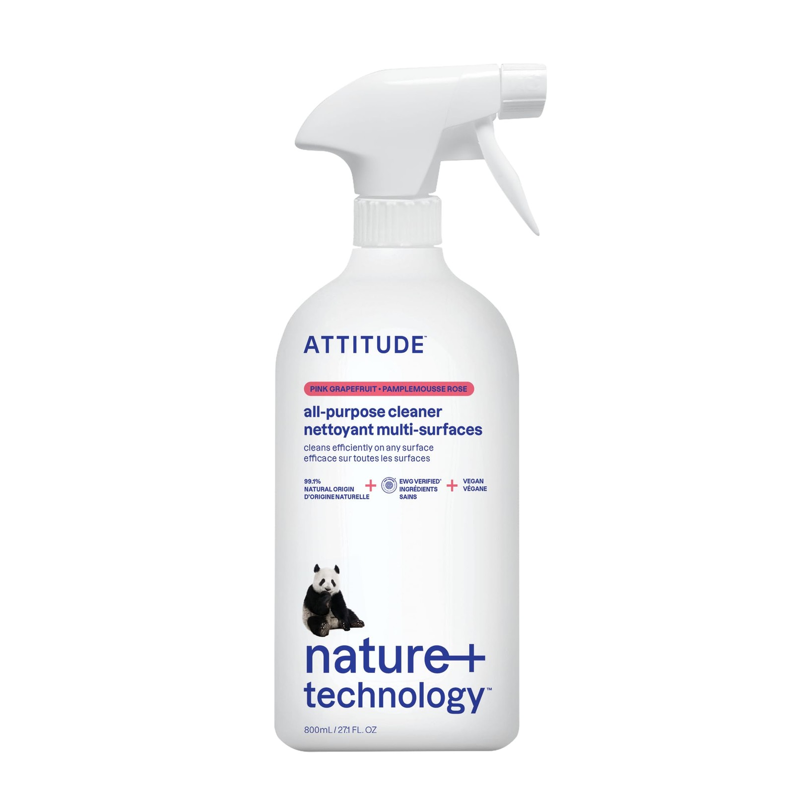 ATTITUDE All Purpose Cleaner Spray EWG Verified Vegan Made with 94% Plant Based