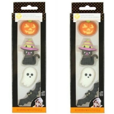 Ghost Pumpkins Icing Decorations 8 Pc Shimmering Baking Wilton Halloween