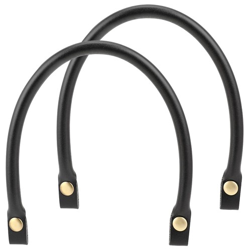 2 Pack Leather Purse Handles Replacement with Metal Button for Handbags