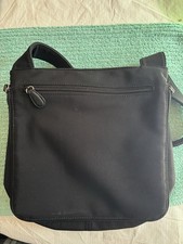 HOBO INTERNATIONAL BLACK TRAVEL CROSSBODY MICRO-DURAFIBER PURSE