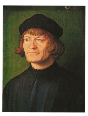 Postcard Albrecht Durer ''Portrait of a Clergyman'' 1516 Nat'l Gall of Art DC MINT