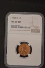 1933-D MS 66 RD, (UNCIRCULATED RED) Lincoln Cent