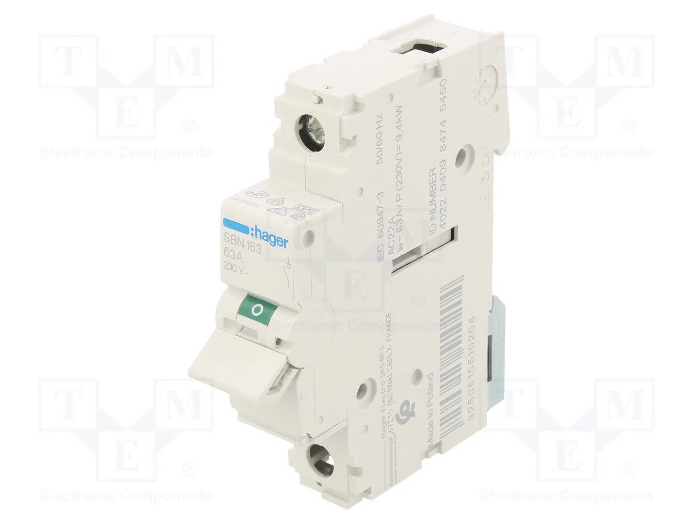 SBN163 DISJONCTEUR ISOTHERME 63A 1P 1M 230V AC - Image 3