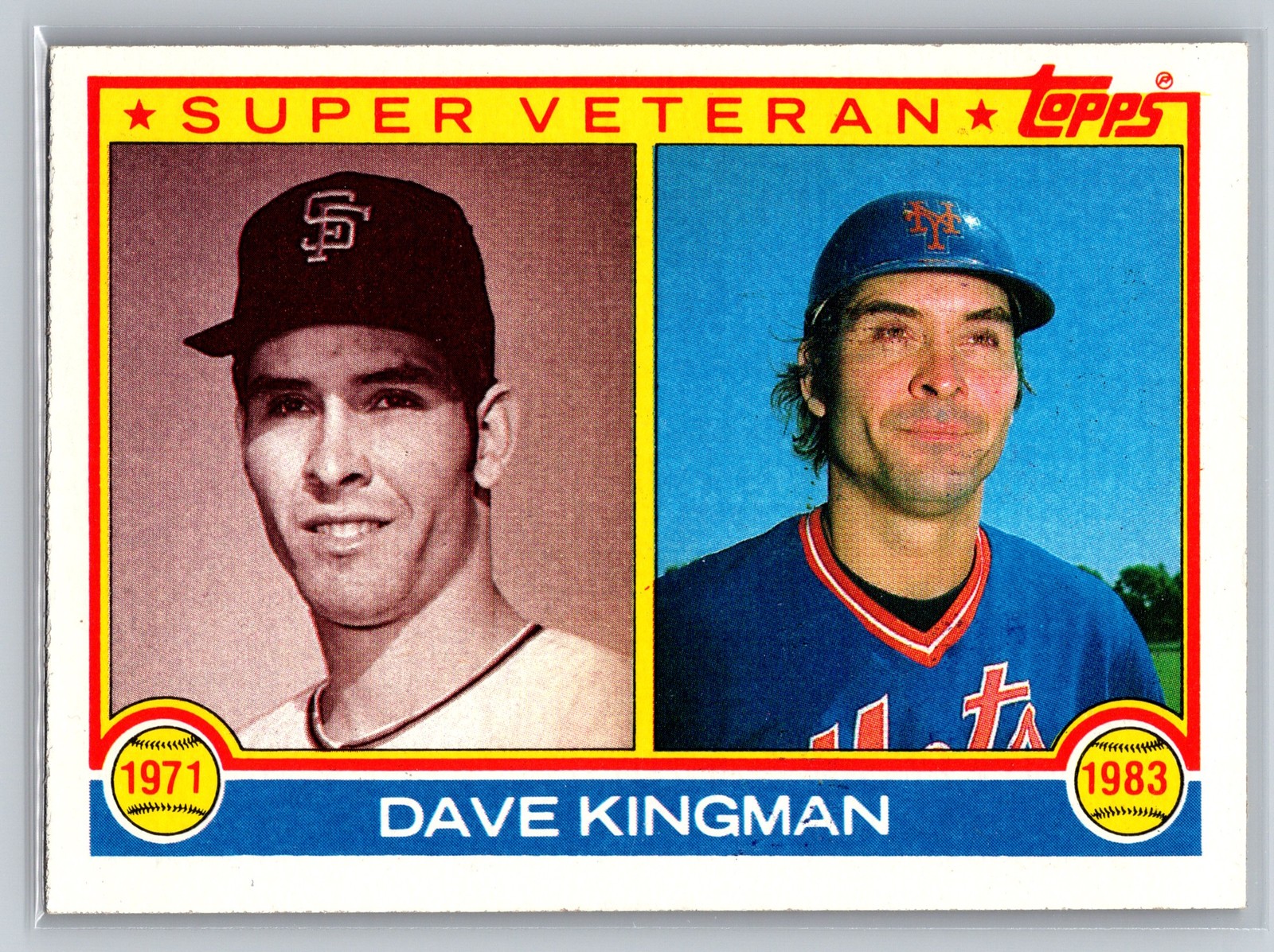 1983 Topps Dave Kingman #161 Super Veteran New York Mets Baseball Card