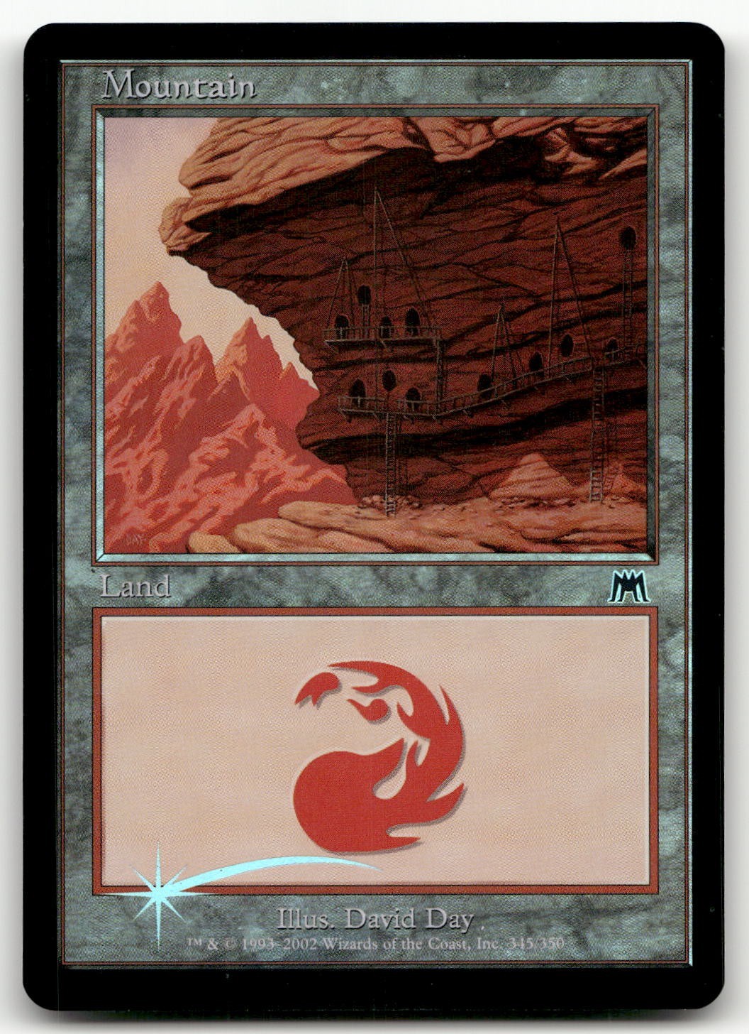 Mountain (345) #345 (Foil) (NM) Onslaught ONS Magic MTG