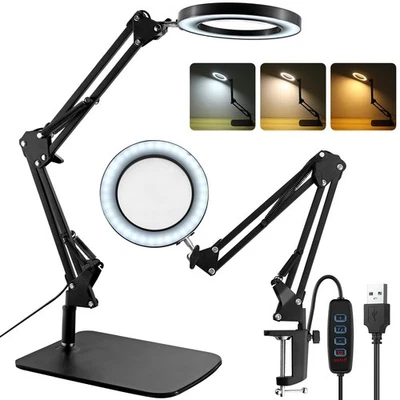 Lupenleuchte 8mal 72 LED Arbeitsleuchte Lupenlampe mit Standfuß Tischlampe~ - Bild 1 von 4