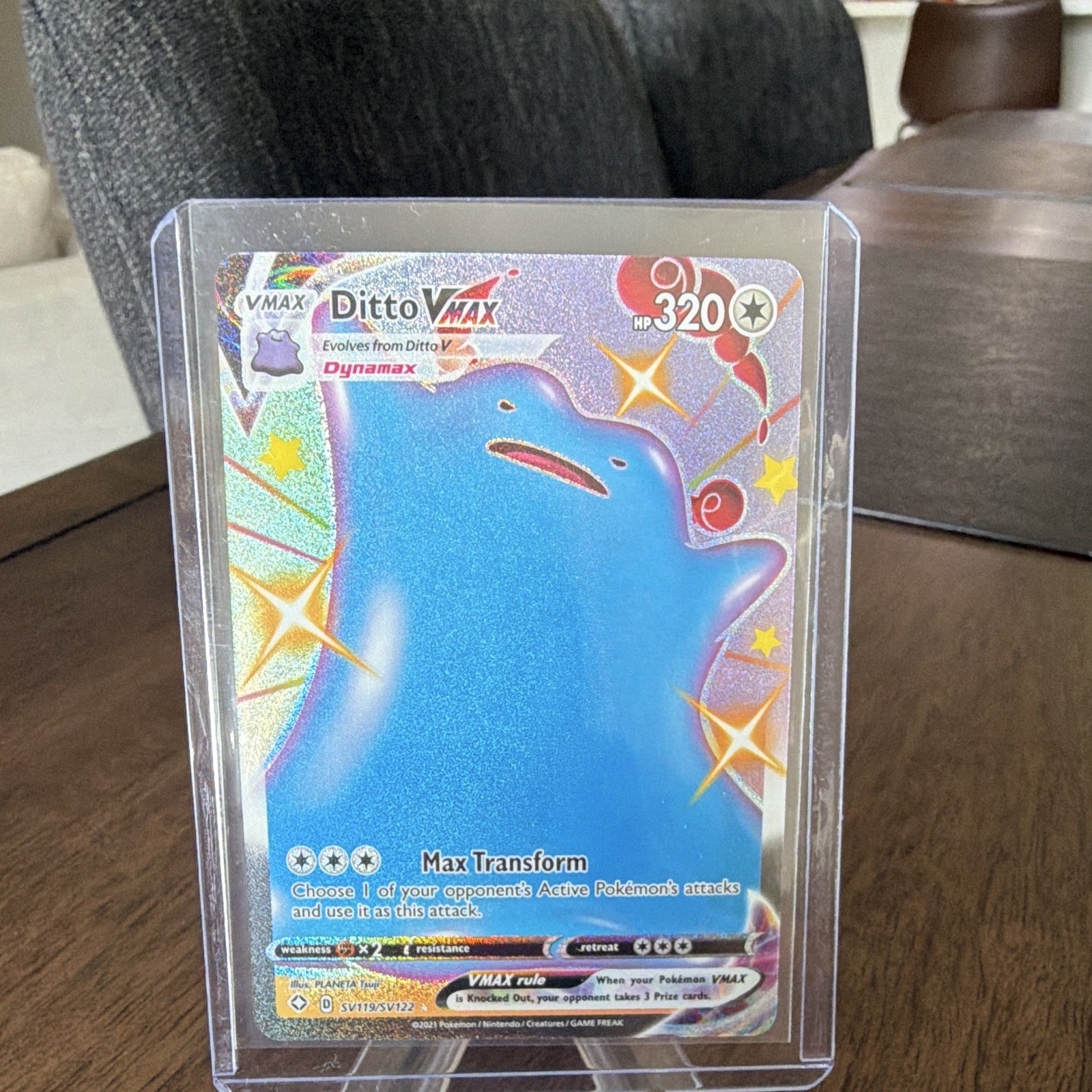 Pokemon TCG Ditto VMAX SV119/SV122 Shining Fates Shiny Vault Holo 320HP