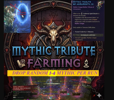 DIABLO 4 SEASON 13 MYTHIC TRIBUTE DROP RANDOM 1-4 MYTHIC x1 SPOT T12