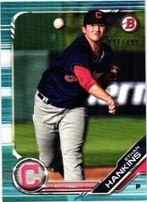 2019 Bowman Prospects Ethan Hankins Sky Blue 47/499 - CLEVELAND