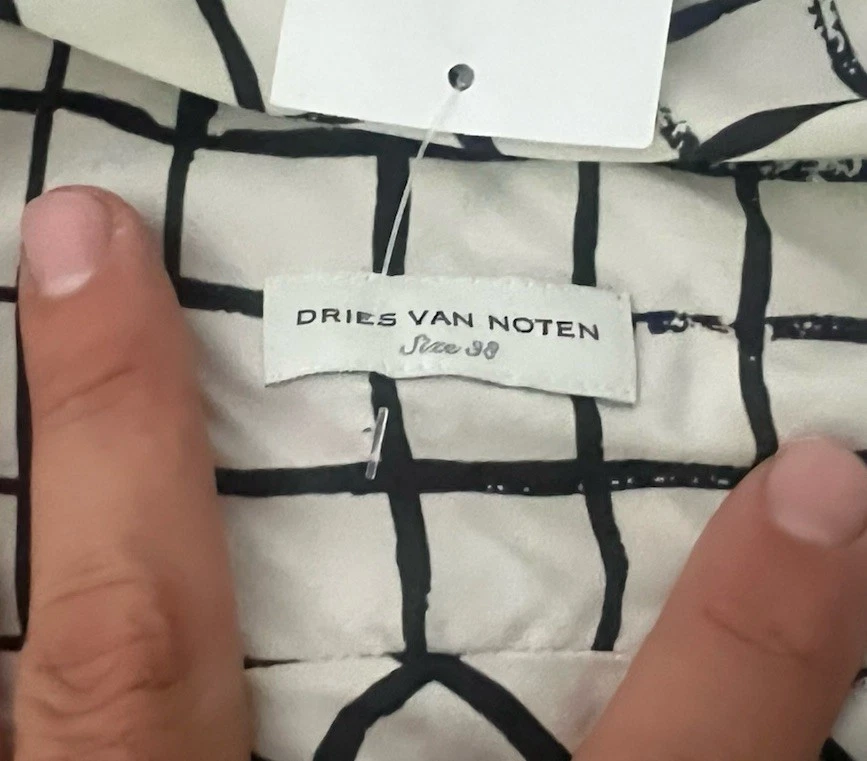 Top Dries Van Noten Nuevo con Etiquetas Capucha Cuello Talla 38 (US 6) en Marfil/Negro $499 Foto 3 de 3